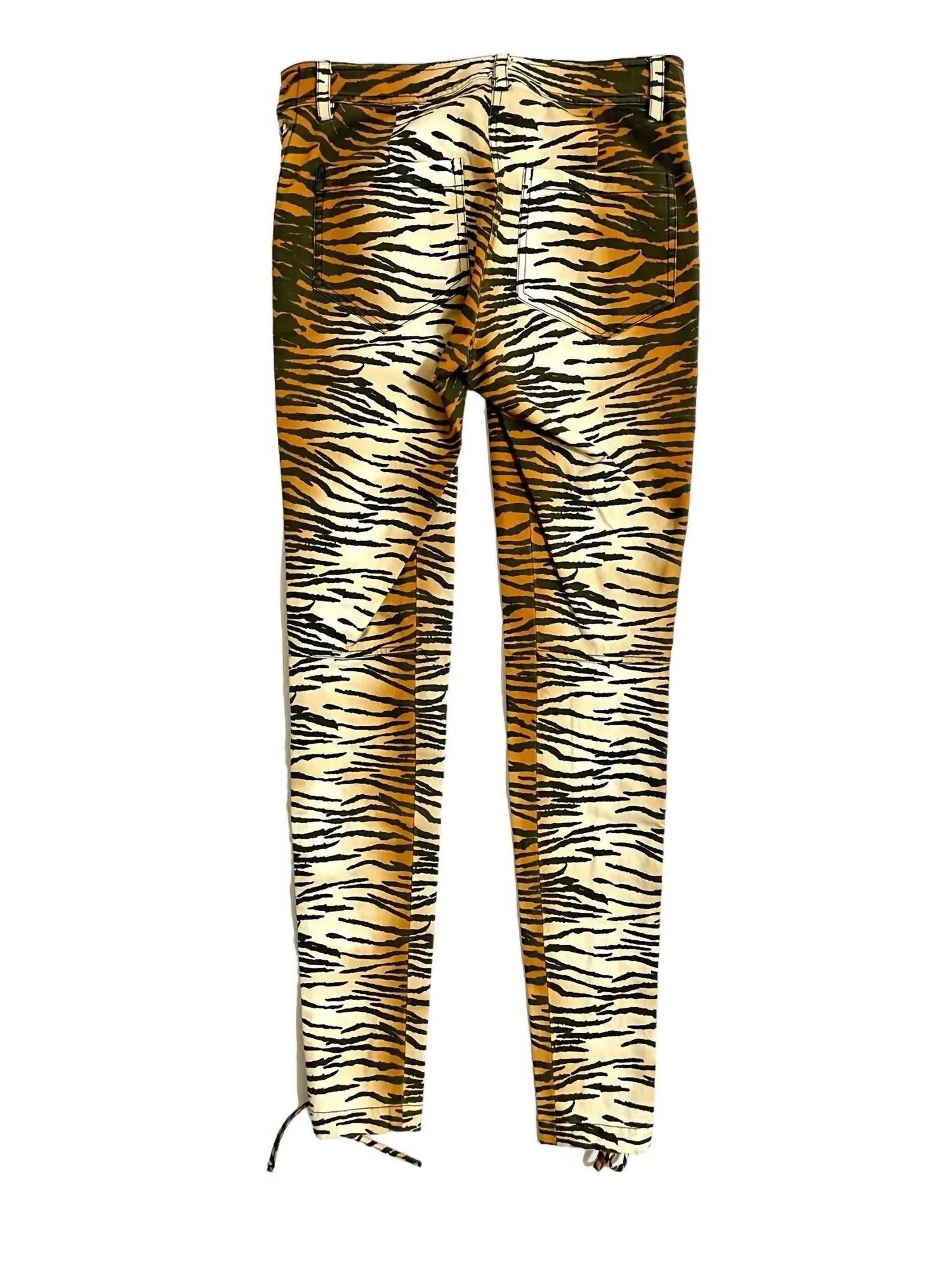 A.L.C. - Animal Print Tiger Side Lace Up Dent Pants