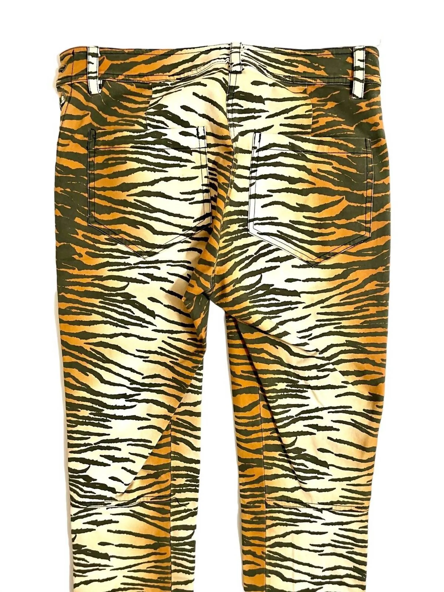 A.L.C. - Animal Print Tiger Side Lace Up Dent Pants