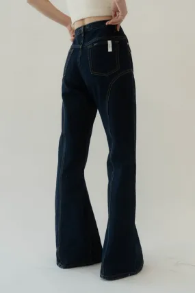bell bottom denim pants(unisex)/indigo
