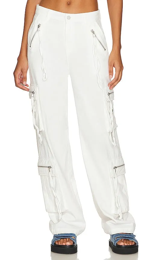 BLANKNYC Franklin Rib Cage Oversized Pant in Cream