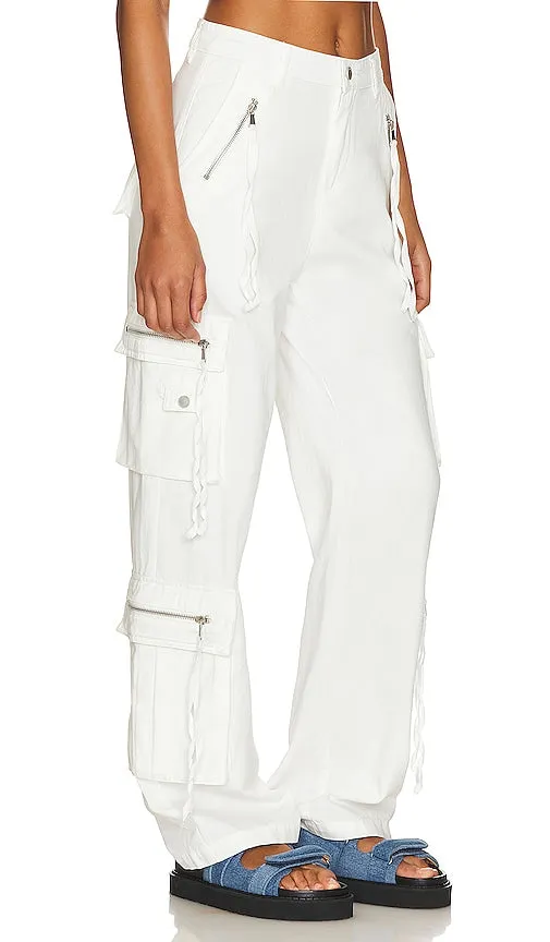 BLANKNYC Franklin Rib Cage Oversized Pant in Cream