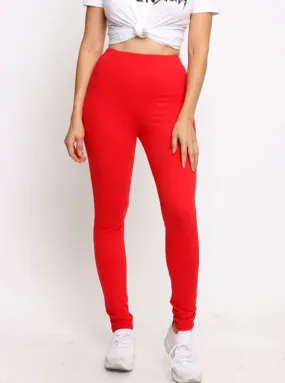 Cute and Cozy Ruched Pants -Red