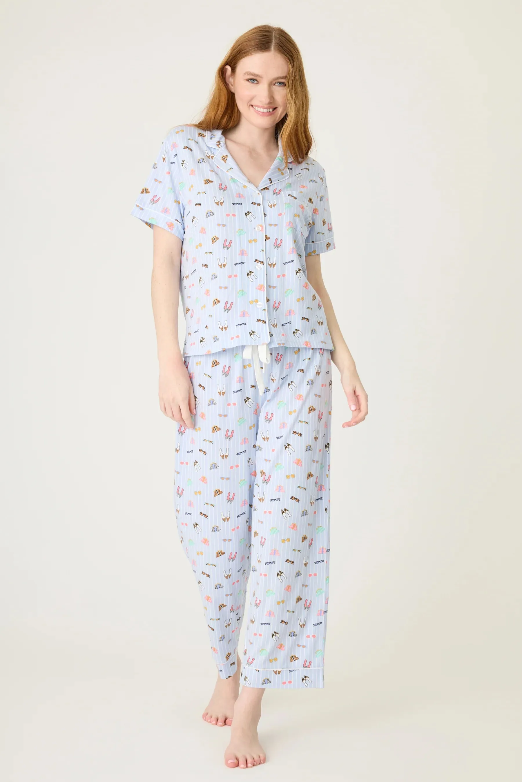 Cute Shoes! Blue Whimsy Pajama Set