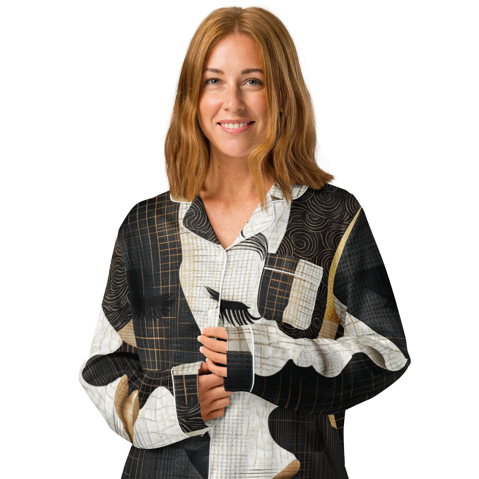 DUO MODERN "Faces of Unity" Women’s Long Sleeve Pajama Top