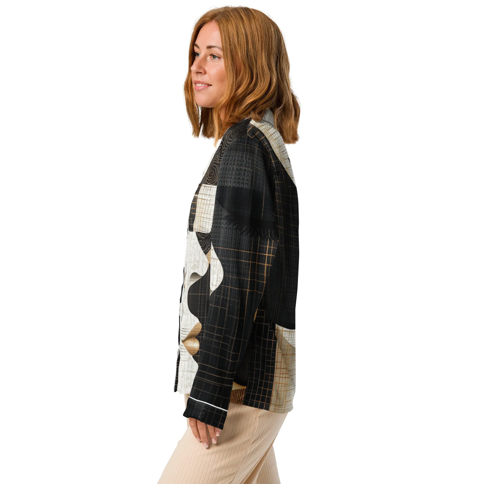 DUO MODERN "Faces of Unity" Women’s Long Sleeve Pajama Top