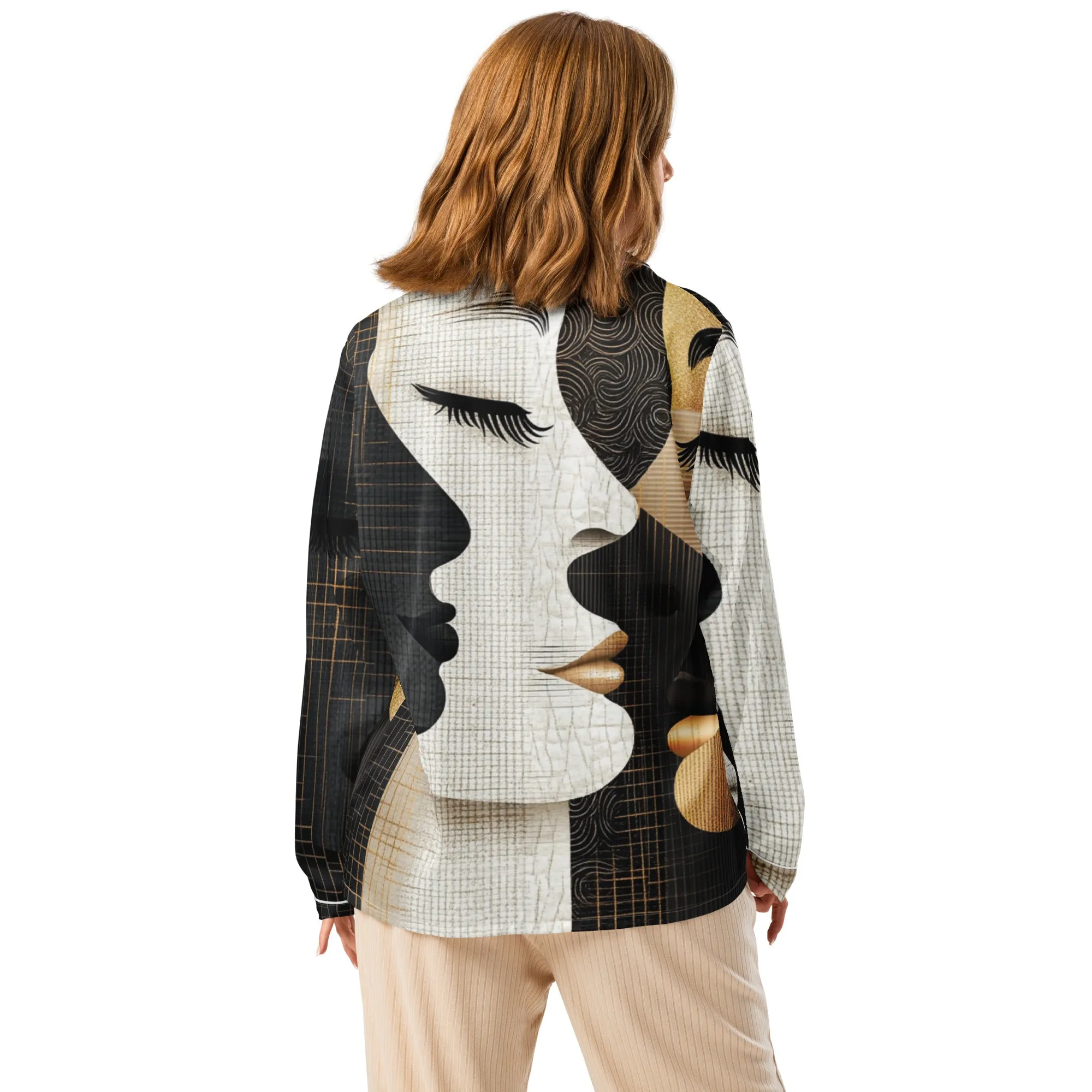 DUO MODERN "Faces of Unity" Women’s Long Sleeve Pajama Top