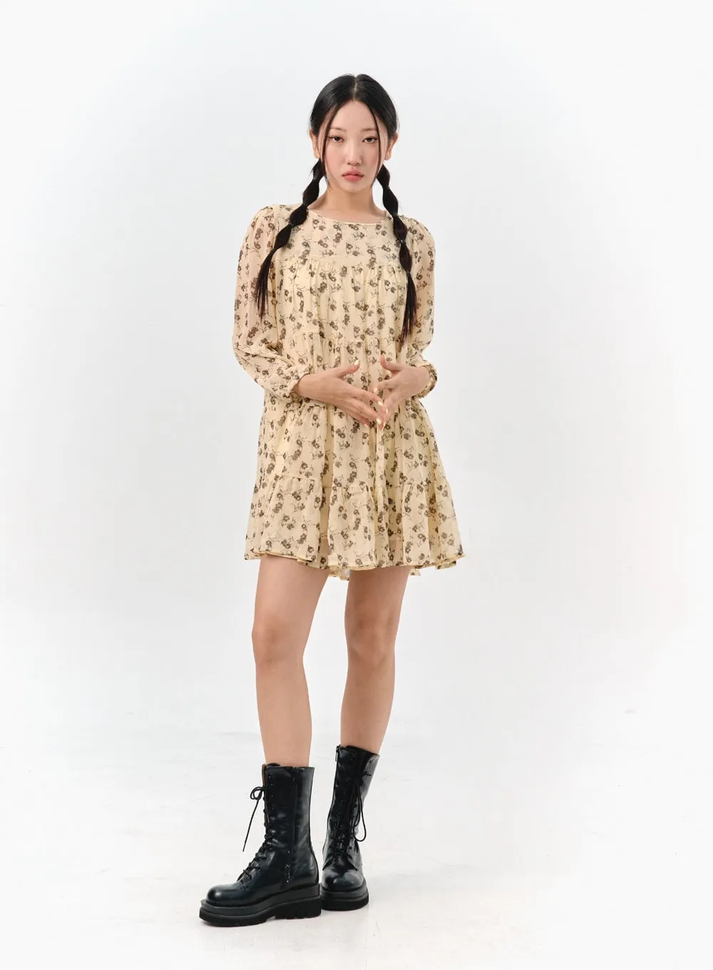 Floral Blossom Flared Mini Dress IS304