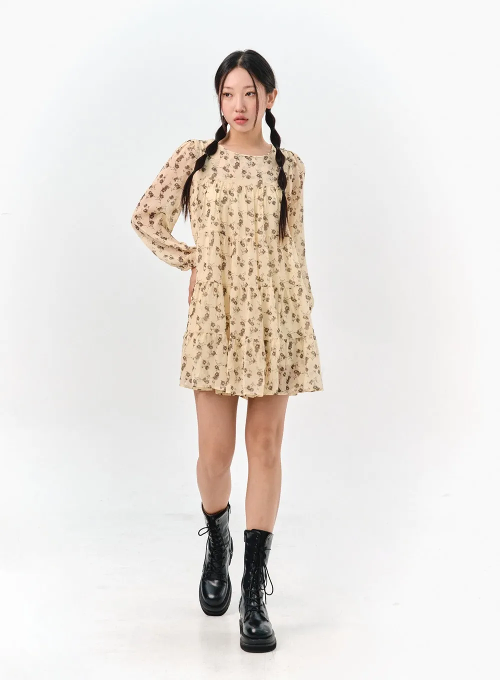 Floral Blossom Flared Mini Dress IS304