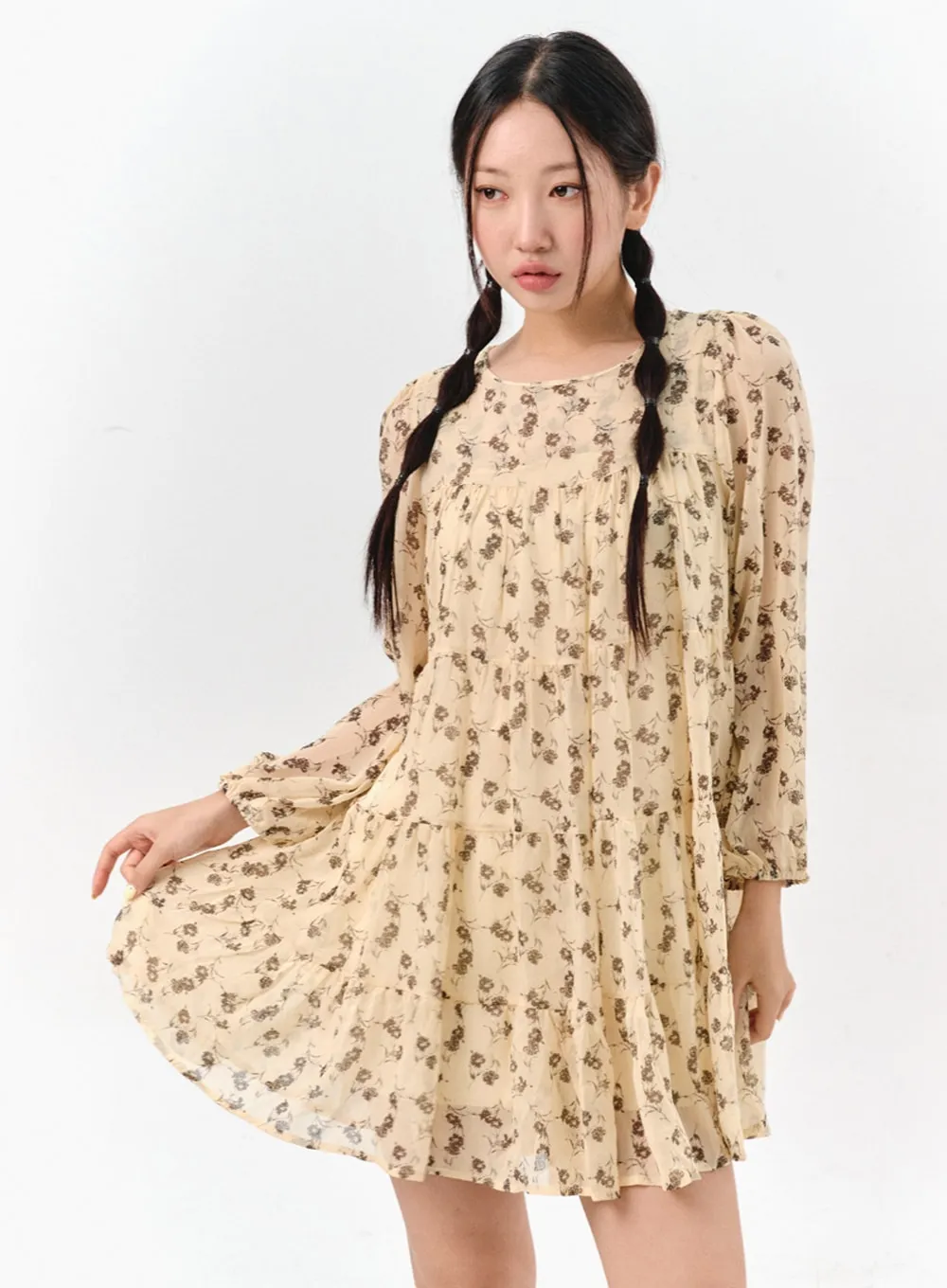 Floral Blossom Flared Mini Dress IS304