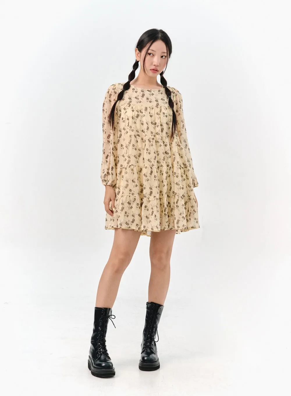 Floral Blossom Flared Mini Dress IS304
