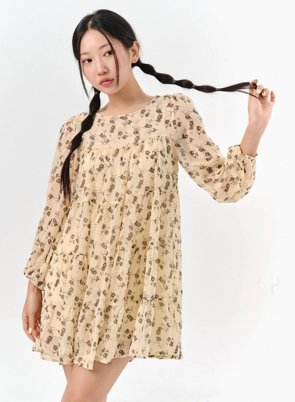 Floral Blossom Flared Mini Dress IS304
