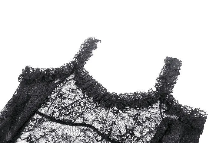 Gothic Romantic Lace Flare Sleeve Top TW623