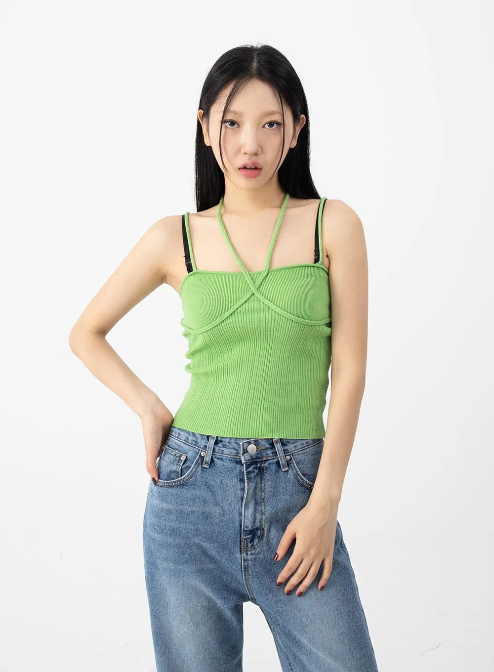 Halterneck Knitted Top CJ14