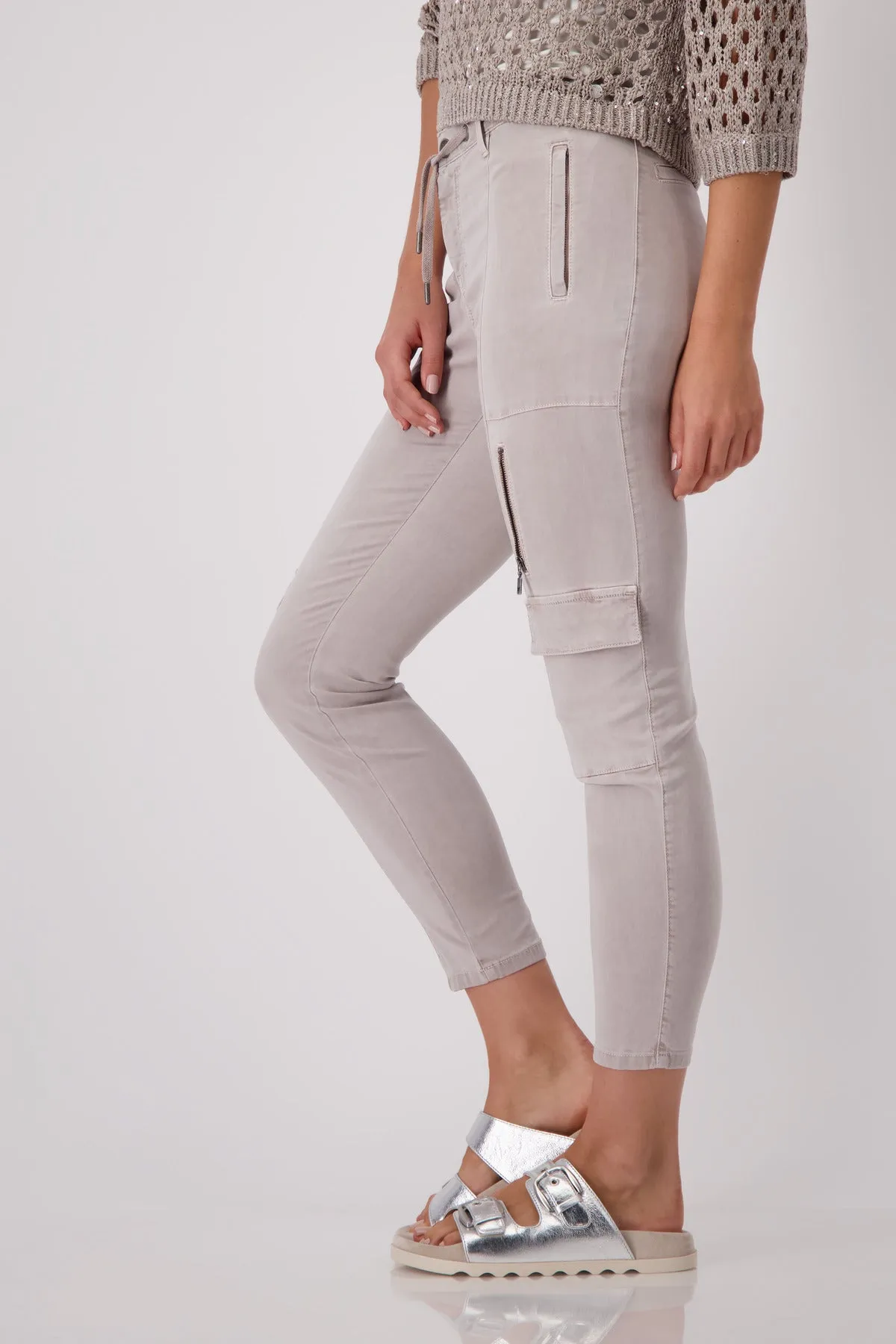 MONARI Beige Cargo trousers