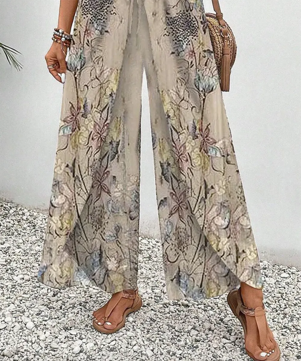 🔥Mother's Day Hot Sale 50% OFF🌺WIDE-LEGGED TROUSERS IN A GEOMETRIC PRINT