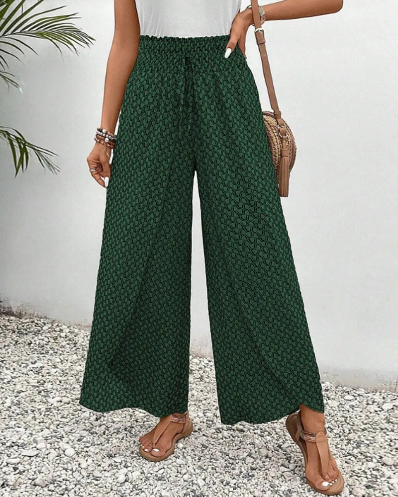 🔥Mother's Day Hot Sale 50% OFF🌺WIDE-LEGGED TROUSERS IN A GEOMETRIC PRINT