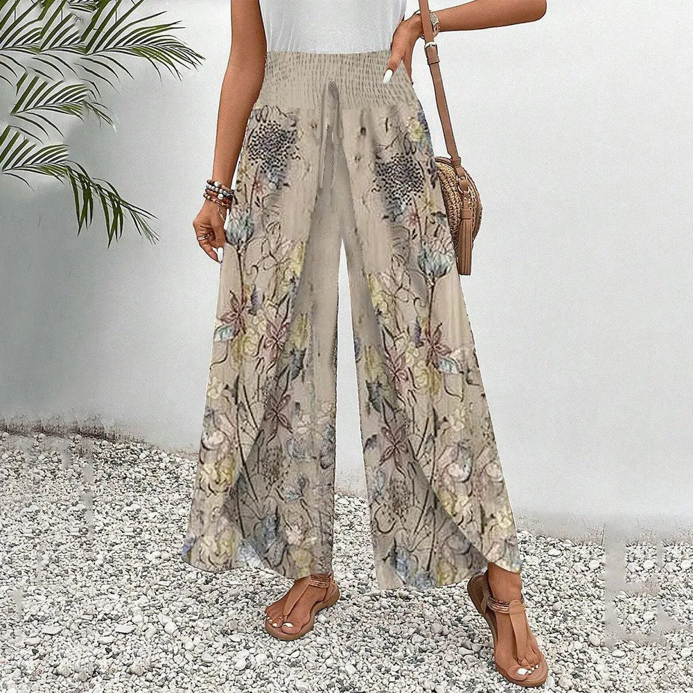 🔥Mother's Day Hot Sale 50% OFF🌺WIDE-LEGGED TROUSERS IN A GEOMETRIC PRINT