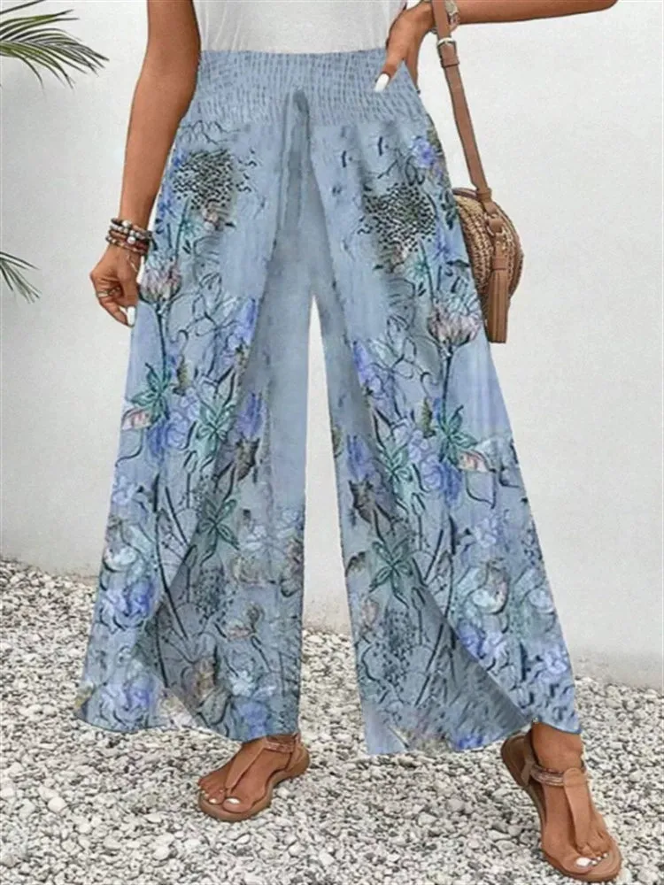 🔥Mother's Day Hot Sale 50% OFF🌺WIDE-LEGGED TROUSERS IN A GEOMETRIC PRINT