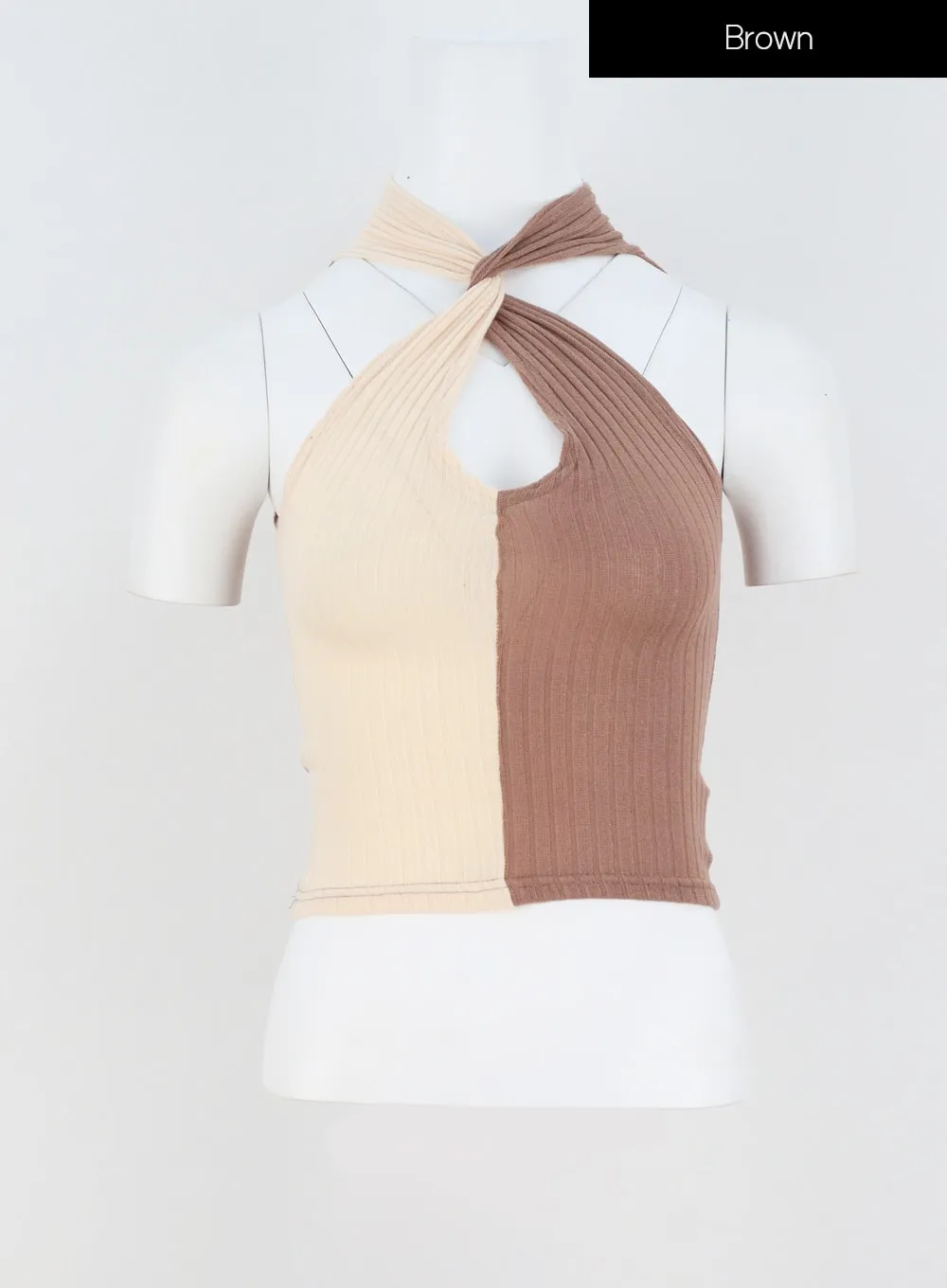 Two Color Halterneck Top IU308