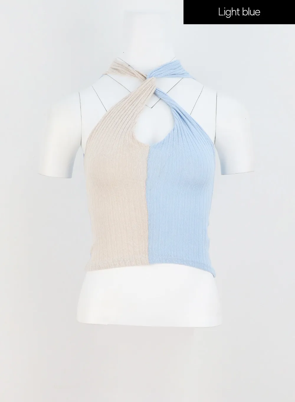 Two Color Halterneck Top IU308