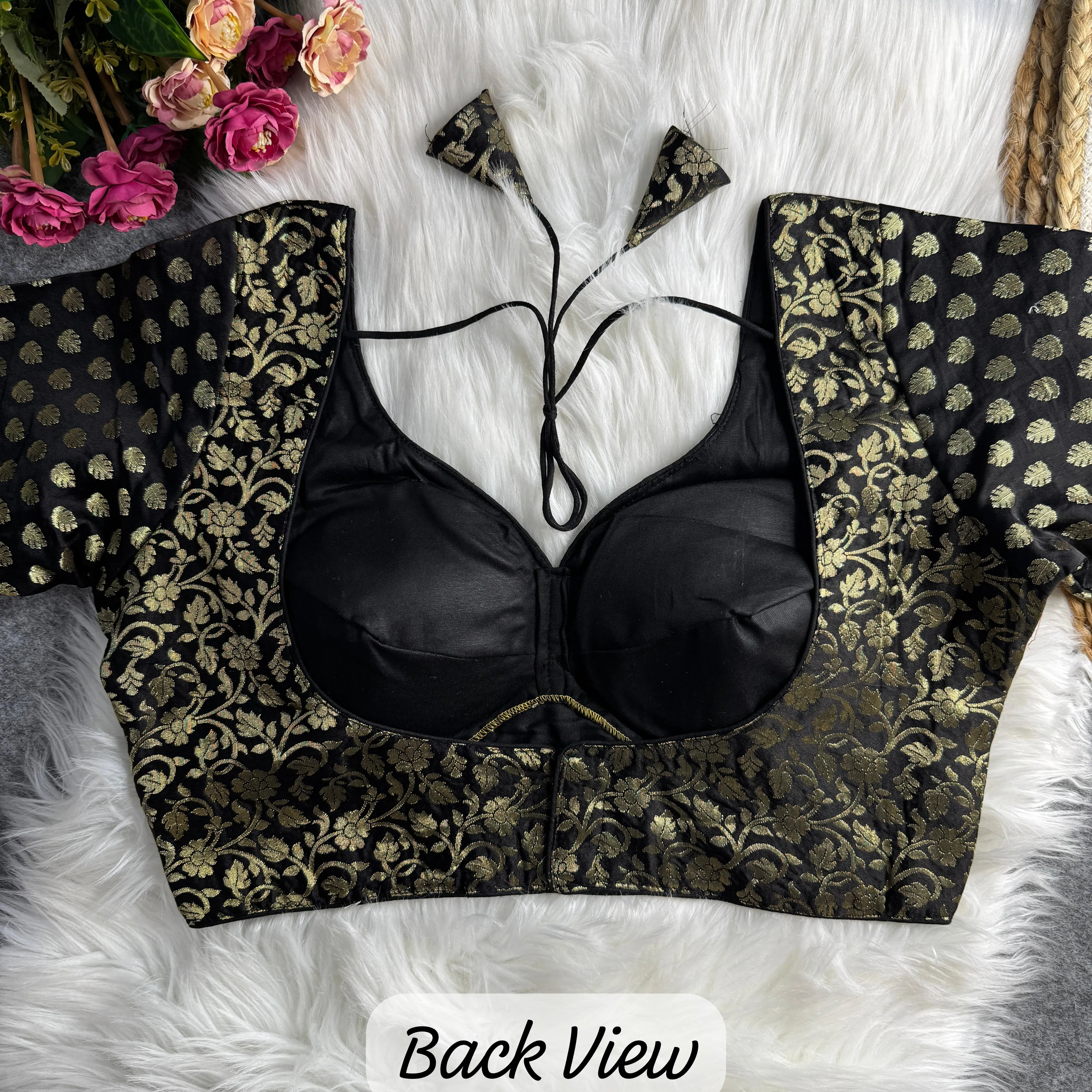 Women's Designer Partywear Sabyasachi Style Heavy Stitching with Padded Readymade Blouse