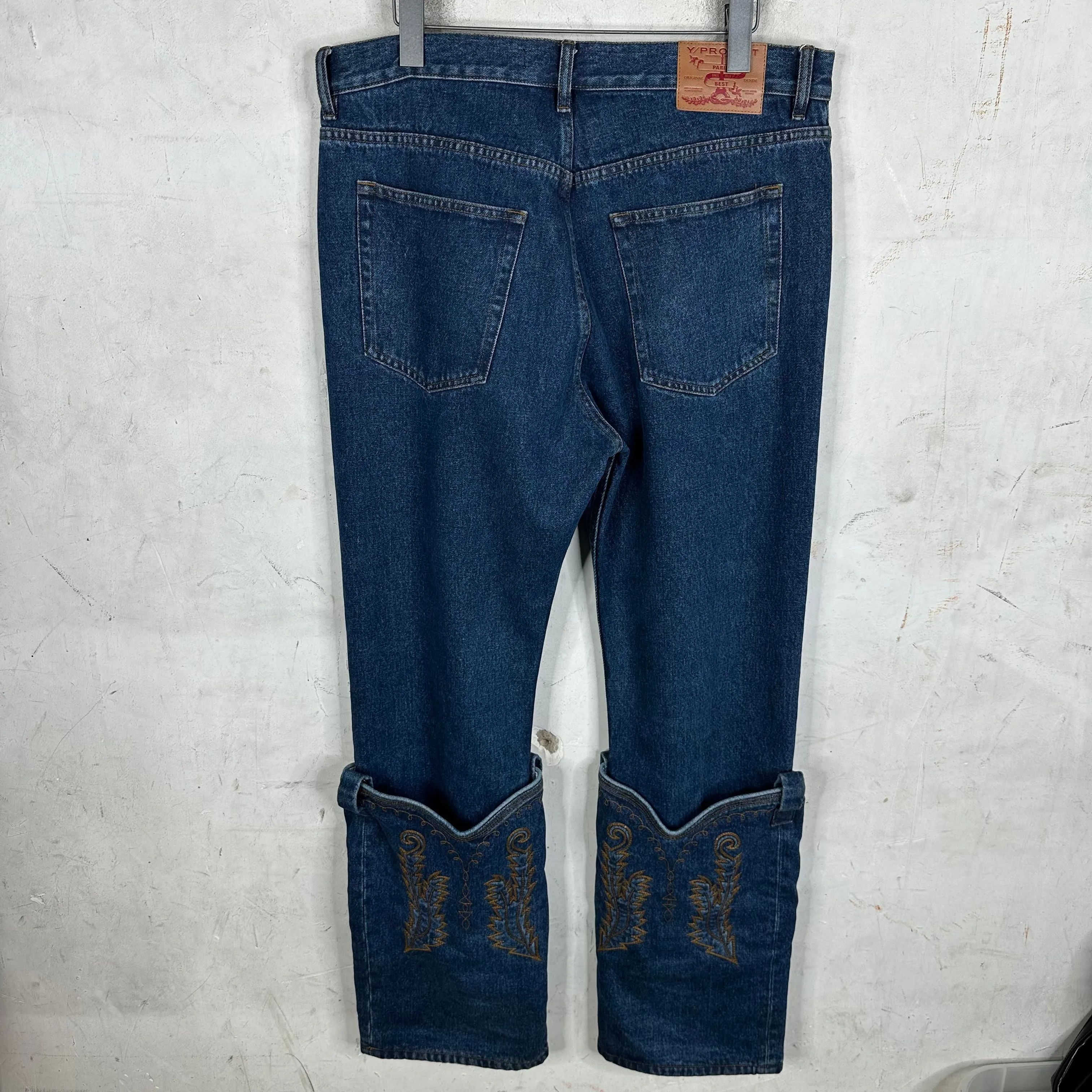 Y/Project Dark Wash Cowboy Jeans